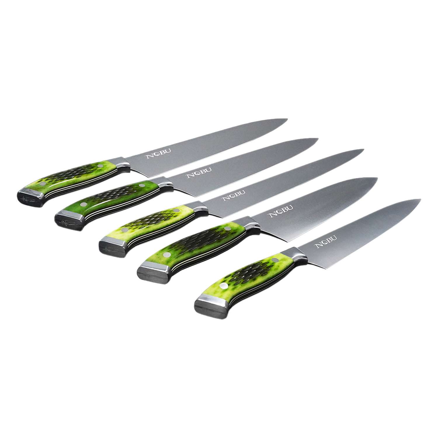NENOX ステンレススチール ナイフ 3本セット NOBU x Nenox Knife Set Green | Nobu Collection