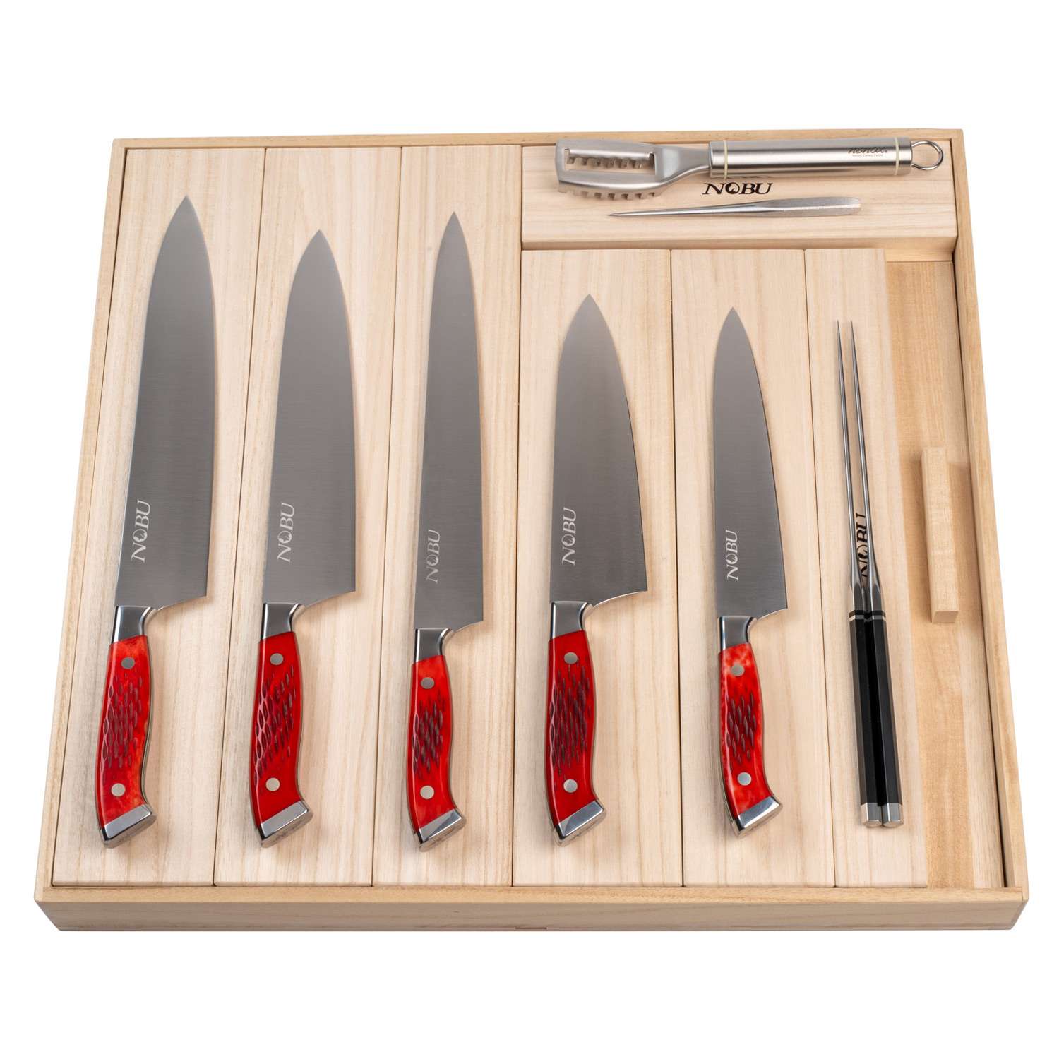 Nobu Nobu NOBU x Nenox Knife Set Red | Nobu Collection